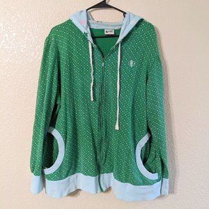 Soundgirl Kelly green and baby blue star hoodie